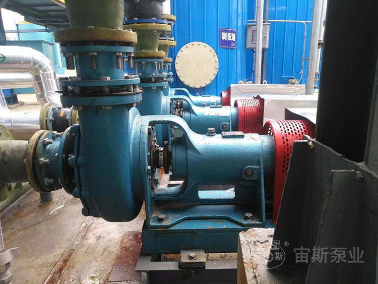宙斯泵業(yè)150UHB-ZK-JS風冷雙密封在泰山石膏脫硫工程中使用
